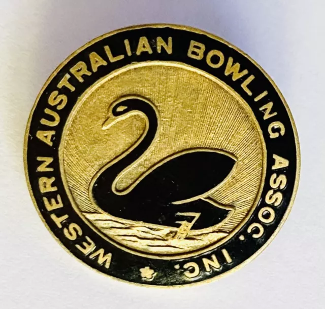 Western Australian Bowling Club Badge Pin Rare Vintage (L29)