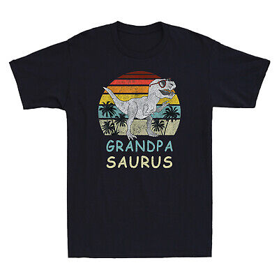 Grandpasaurus Rex T-Shirt Dinosaur Grandpa Saurus Family Matching Cotton Tee