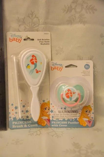 Disney Baby - Brush/Comb Set & Pacifier - Princess Ariel - The Little Mermaid