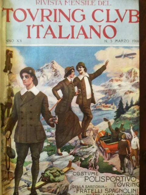 Rivista Touring 1914 Immagini Storiche Vezzolano Castel Del Monte Aquila Bazzano 3