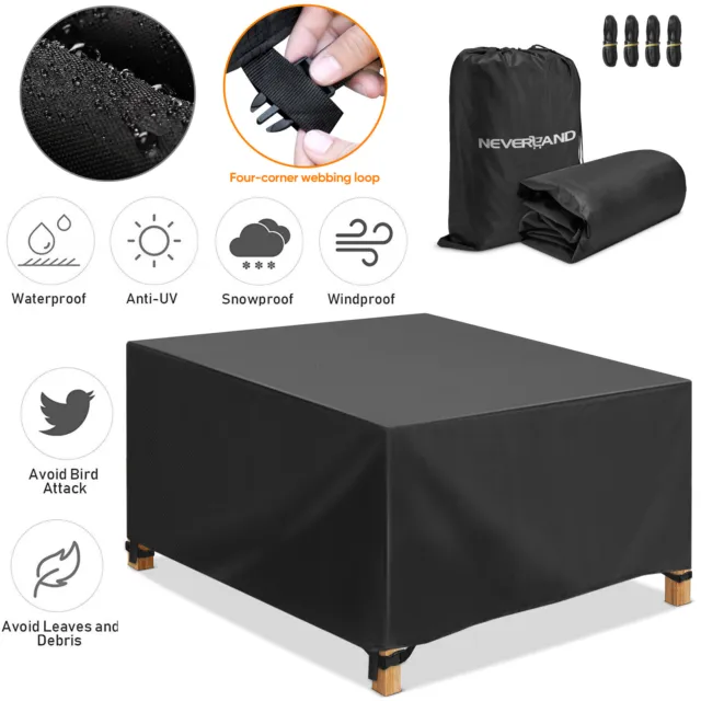Garden Patio Furniture Cover Heavy Duty Waterproof Windproof Anti-UV Protection