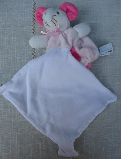 Doudou Plat Souris Rose Sucre D'orge / Tbe