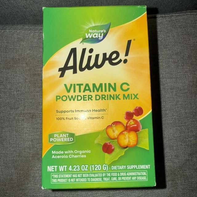 Alive Powder NATURES WAY ALIVE Vitamin C Powder Drink Mix, Supports Immune Health ...