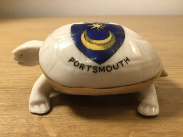Portsmouth Crested Tortoise Carlton China Stoke on Trent W&R - Crest Ware 2