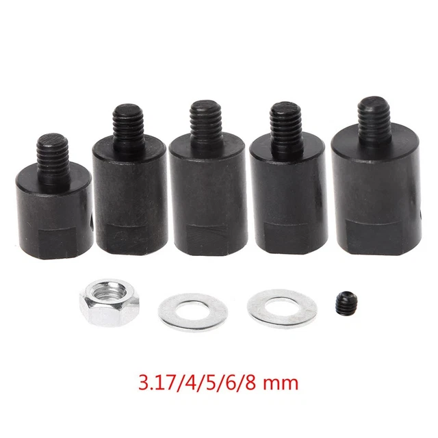 Sistema adattatore lama in acciaio adatto per alberi motore 317/4/5/6/8mm