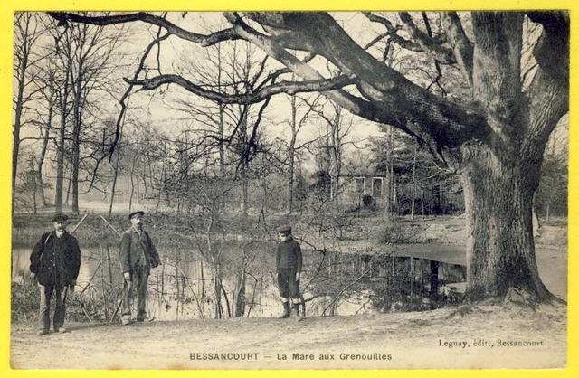 CPA France 95 - BESSANCOURT (Val d'Oise) La MARE aux FROG hunters rifle
