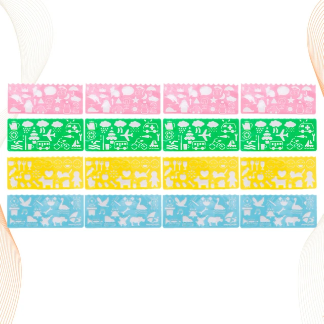 25 Pcs Kind Zeichnungsvorlage Lineal Scrapbook-Vorlage Scrapbook-Schablonen
