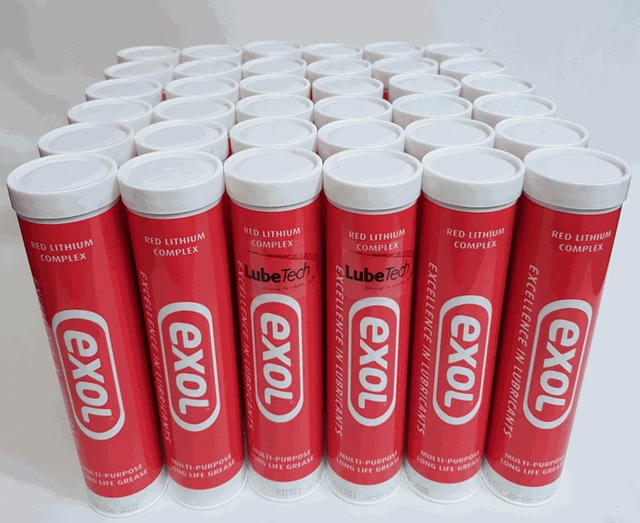 EXOL RED LITHIUM COMPLEX EP2 GREASE 400g HIGH TEMP CARTRIDGES VARIOUS