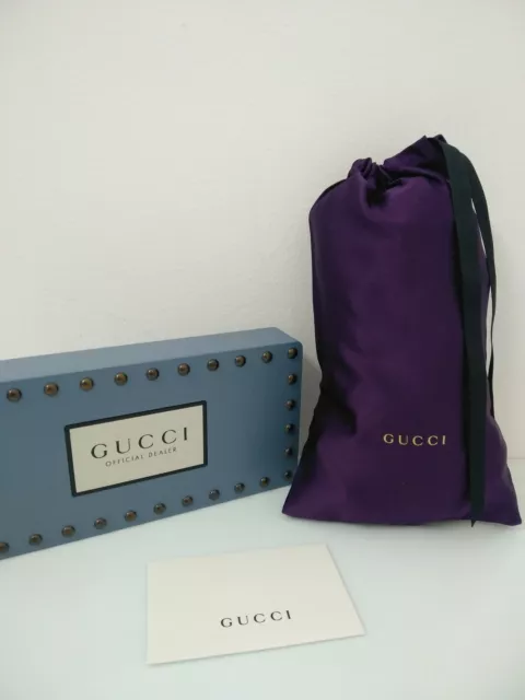 Gucci Astuccio Borsello Pochette Borsa originale nero seta viola oro portachiavi