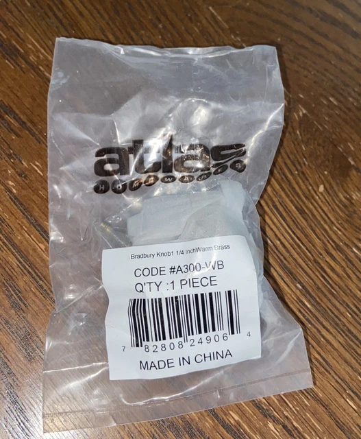 Bouton rond Atlas Armoire Hardware Bradbury Collection 1 1/4" en laiton chaud 2