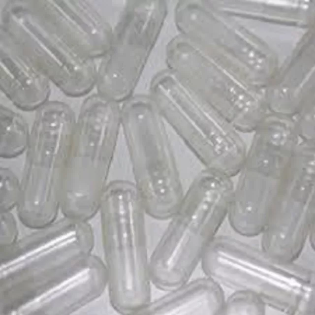 100 Size 5 Smallest Empty Clear Gelatin Capsules Pill Cases Gel Caps