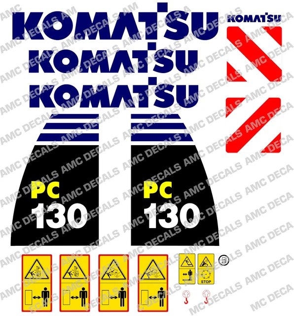 Set D'autocollants Komatsu PC138US-10 - Neuf - Pour Excavatrices