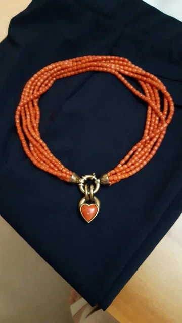 Collana Donna NADIR In Argento 925 Con Pendente Corallo Rosso Naturale E Zirconia, Made In Italy
