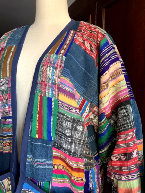 Vintage 1970s Guatemala Patchwork Kimono Jacket 3