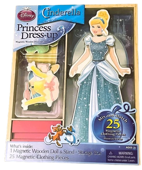 DISNEY PRINCESS DRESS Up Closet Magnetic Paper Doll Activity 3 Princesses  $7.99 - PicClick