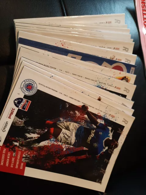 13 Rangers Home Programmes 2019/20