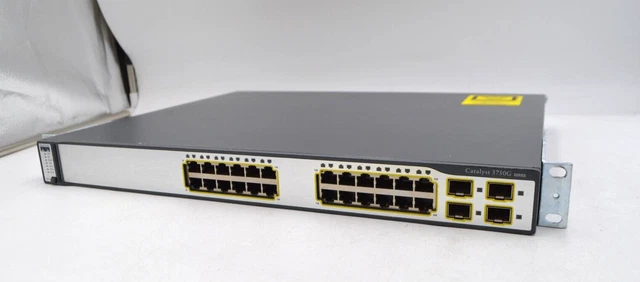 CISCO CATALYST 3750G WS-C3750G-24TS-S1U 24-Port Gigabit Ethernet Switch ...