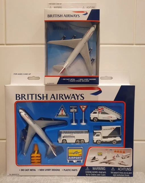 British Airways Airport Play Set Die Cast British Airways & Extra Boeing 747-400