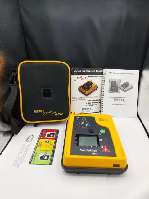 Welch Allyn AED10 Defibrillator AED 1970300 w/Soft Case & Manual PARTS/REPAIRS