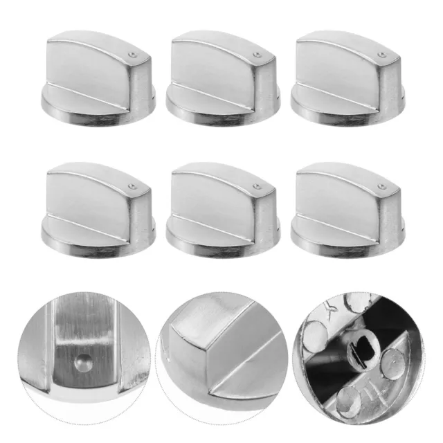 6PCS Knobs Metal Universal Gas Stove Knob Cooker Oven Kitchen Switch Controller