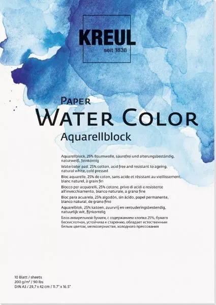 Kreul Paper Water Color 10 Blatt DIN A3