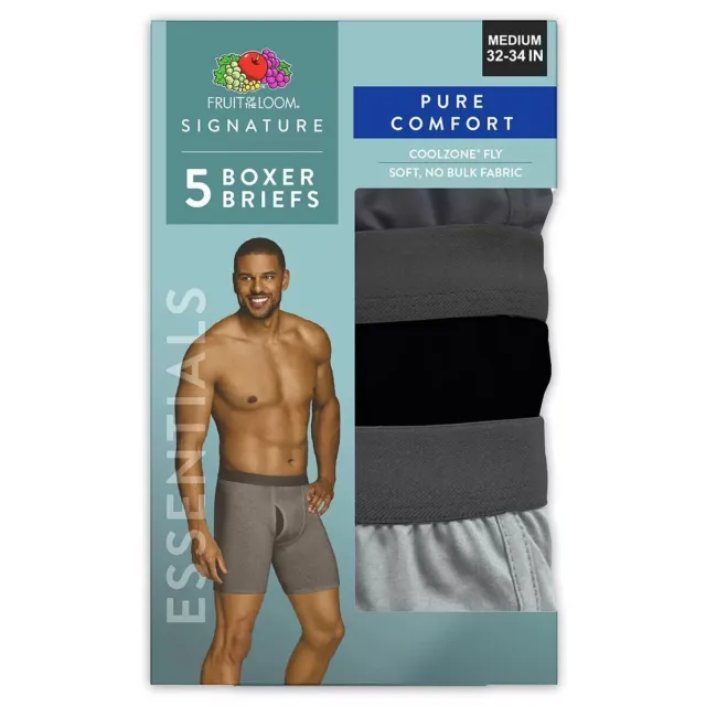 Fruit of the Loom Men's True Comfort Tag Free CoolZone Boxer Brief, 5 Pack