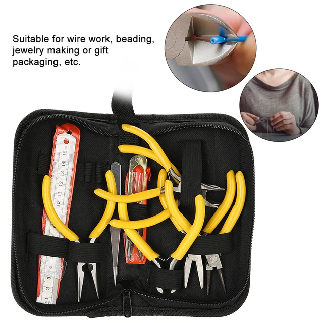 9Pcs DIY Jewellery Making Beading Mini Precision Pliers Set Cutting Tools Kit😀