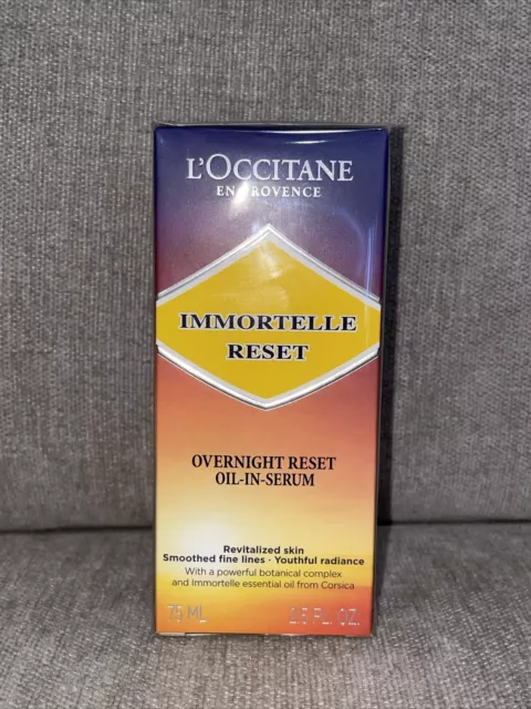 L’OCCITANE Immortelle Reset Overnight Reset Oil-In- Serum 75 mL / 2.5 fl oz BNIB