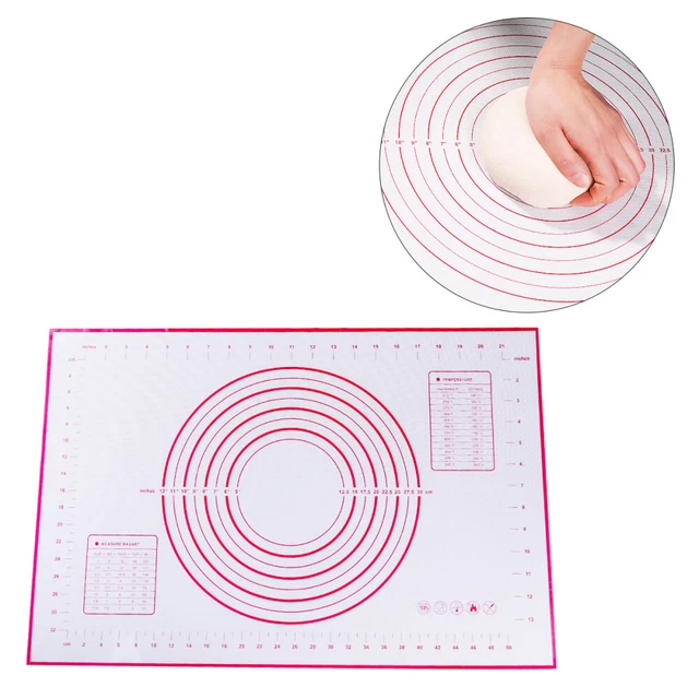 Tapis De Pâtisserie Extra Large En Silicone Pour Comptoir, Pâte à Rouler, 91 ,4 X 61 Cm, 0,75 Mm D'épaisseur, Tapis De Cuisson En Silicone Antidérapant Avec Mesure (91,4 X 61 Cm