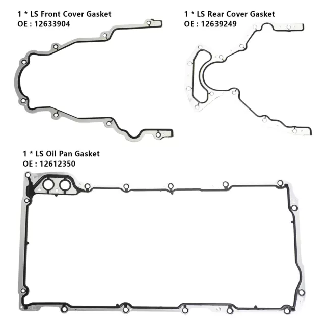 LS Gasket Set Kit &LS9 Head Gaskets Pour GM Chevrolet LS1/LS6/LQ4/LQ9/4.8/5.3 H8 3