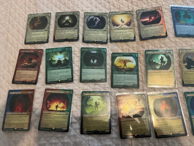 Magic MTG Lord of the Rings showcase borderless Mythic full set 30 cards FOIL