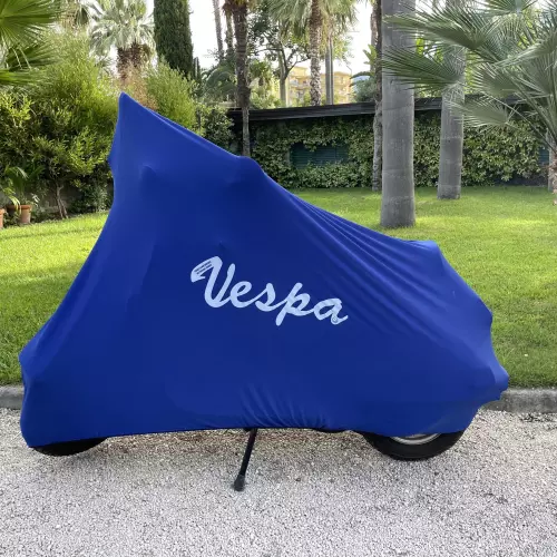 Telo coprivespa Copri scooter VESPA bicolore BLU/ROSSO antipolvere antigraffio d