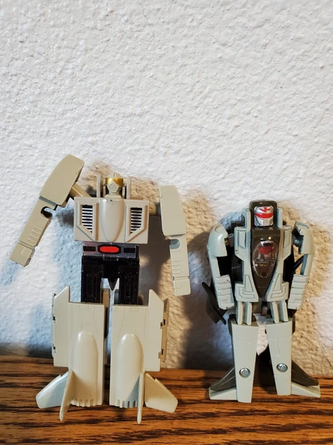 Lot 3 Figurines Gobots Bandai Années 80 – Scalerobo, Warpath & Leader Jet