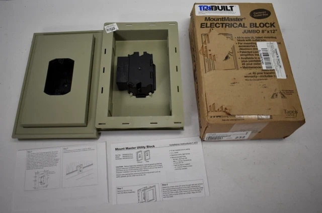MidAmerica Tri Built MountMaster Electrical Blocks Jumbo 8" x 12" Cypress Green