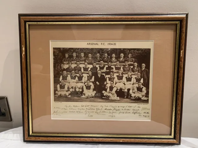 Arsenal FC Framed Team Picture Print Squad 1934 -1935