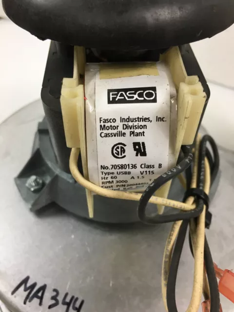 FASCO 7058-0136 Draft Inducer Blower Motor Assembly 20044402 used #MA344 3