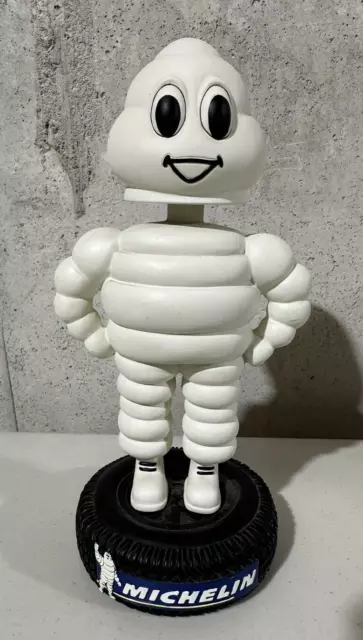 Michelin Man Bobblehead On Tire Ceramic Advertising Collectible *please read*