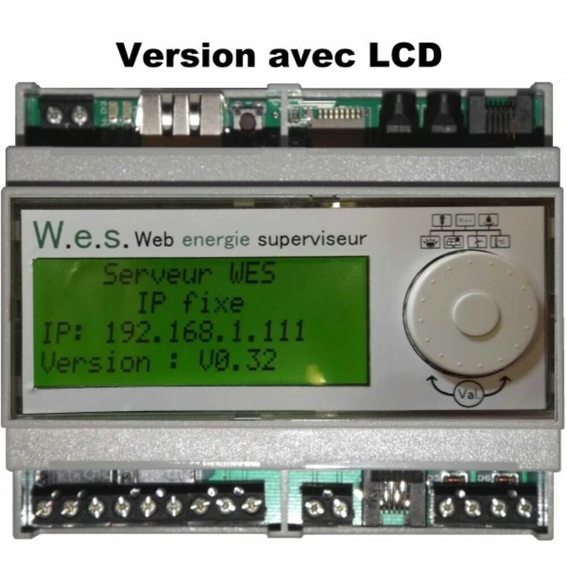 Serveur de suivi d'énergie Web energie superviseur v2 avec écran LCD inclus