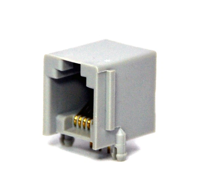 Conector De Teléfono Rj9 4p4c, 50 Unidades, Transparente