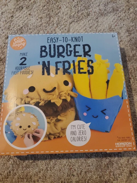Hamburguesa N papas fritas fácil de coser laberinto hacer 2 adorables amantes de la comida rápidos - NUEVO en caja