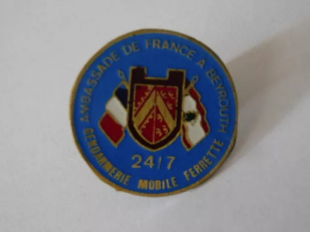 Gendarmerie Mobile Ferrette : Pins Ambassade De France A Beyrouth Liban