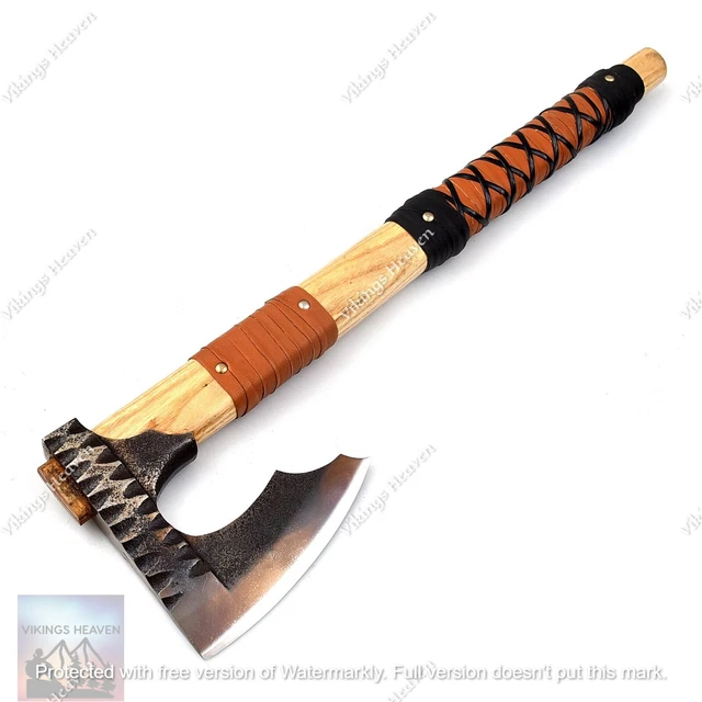 Hand-forged Tomahawk Viking Axe  Carbon Steel Hatchet With Sheath
