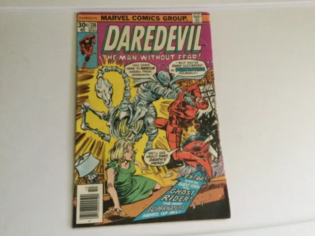 Marvel Comics 1976 Daredevil #138 Ghost Rider!!