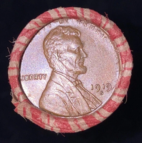 2x US Lincoln Wheat Cent 1C Penny Roll 1919-S/1927-P 33-D/1910-P  40%+ Pre-1940