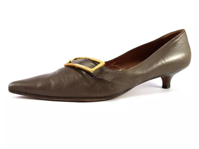 Hugo Boss Brown Leather Pumps Women’s Shoes Size US 10 EU 40