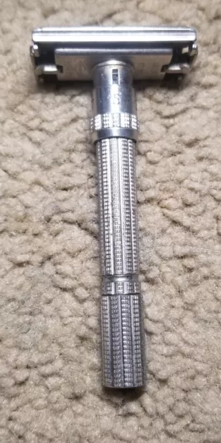 Vintage Gillette Slim Adjustable Safety Razor Shaving Antique