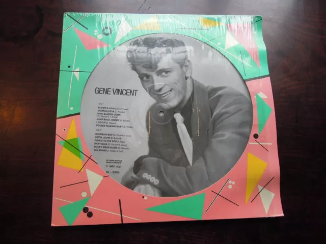 Gene Vincent Picture Disc Lp - Denmark ( 1983 ) Nr Mint !