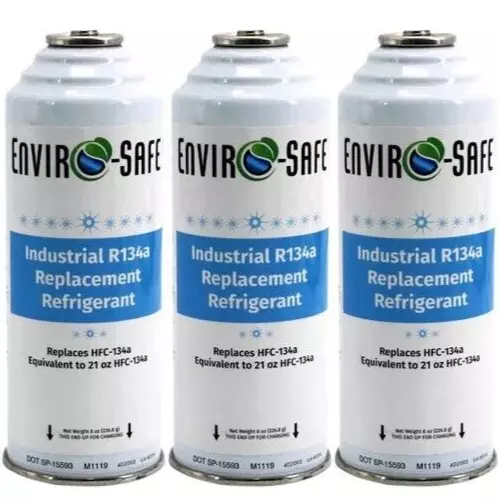 R 134a Refrigerant Replacement Cans- Coldest Refrigerant for Auto - 3 Pack