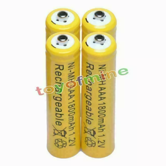 4 AAA 1800mAh 1.2V Ni-MH rechargeable battery RC/Cell O