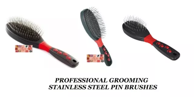 Paw Professional Groomer PIN BRUSH-Stainless Steel PET Grooming DOG CAT-3 Sizes